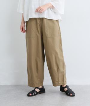 コットンベイカ―イージーパンツ(ベージュ-F)