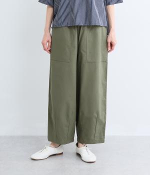 コットンベイカ―イージーパンツ(カーキ-F)