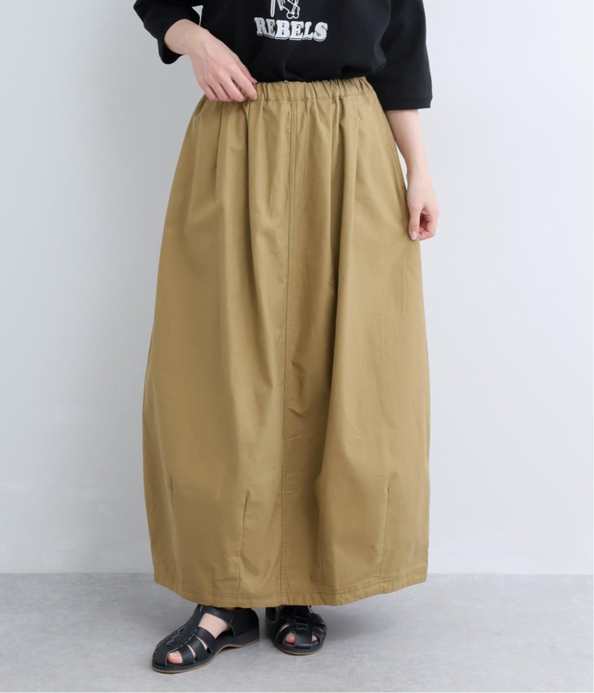 コットンヘムダーツサーカススカート(ベージュ-F)