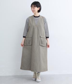 コットンポケット付きジャンパースカート