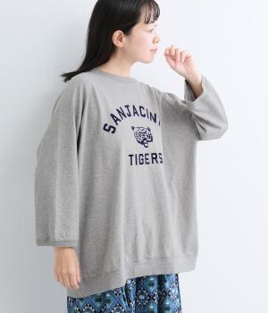 【日本製】プリントラグランプルオーバー<SANLIACINTO TIGERS>（ヘザーグレー・F）