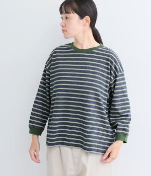 【日本製】マルチボーダーTee（ネイビー・F）