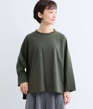 [日本製]　ドルマンスリーブプルオーバー（チャコール・F）