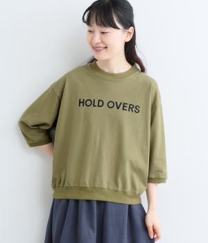 [日本製]　ロゴリブTee<HOLD OVERS>（カーキ・F）