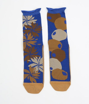 オーガニックコットン　ラメソックス(スパークリングブルー-ONESIZE)