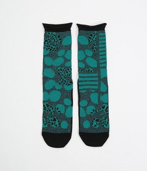 オーガニックコットン　ラメソックス(ブルーサンド-ONESIZE)