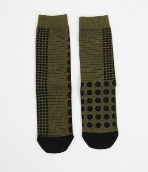 ドットソックス(カーキ-L)