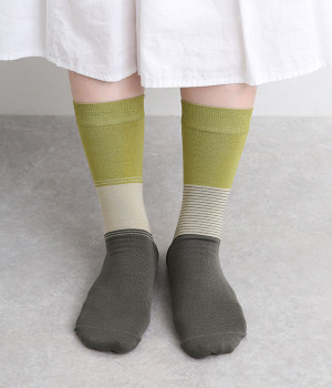 マッチャ　シルキーコットンソックス(カラー1-ONESIZE)