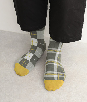 ラバグレー　コットンモダール　クルーソックス(カラー1-ONESIZE)