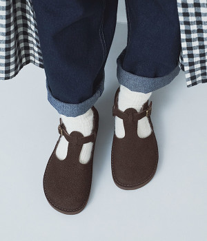 GUNA　Tストラップシューズ(モカ-230)