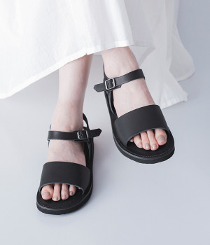 GIEN　ストラップサンダル(ブラック-23)