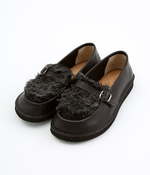 SEVRES FUR　ローファー(ブラック/ブラック-230)