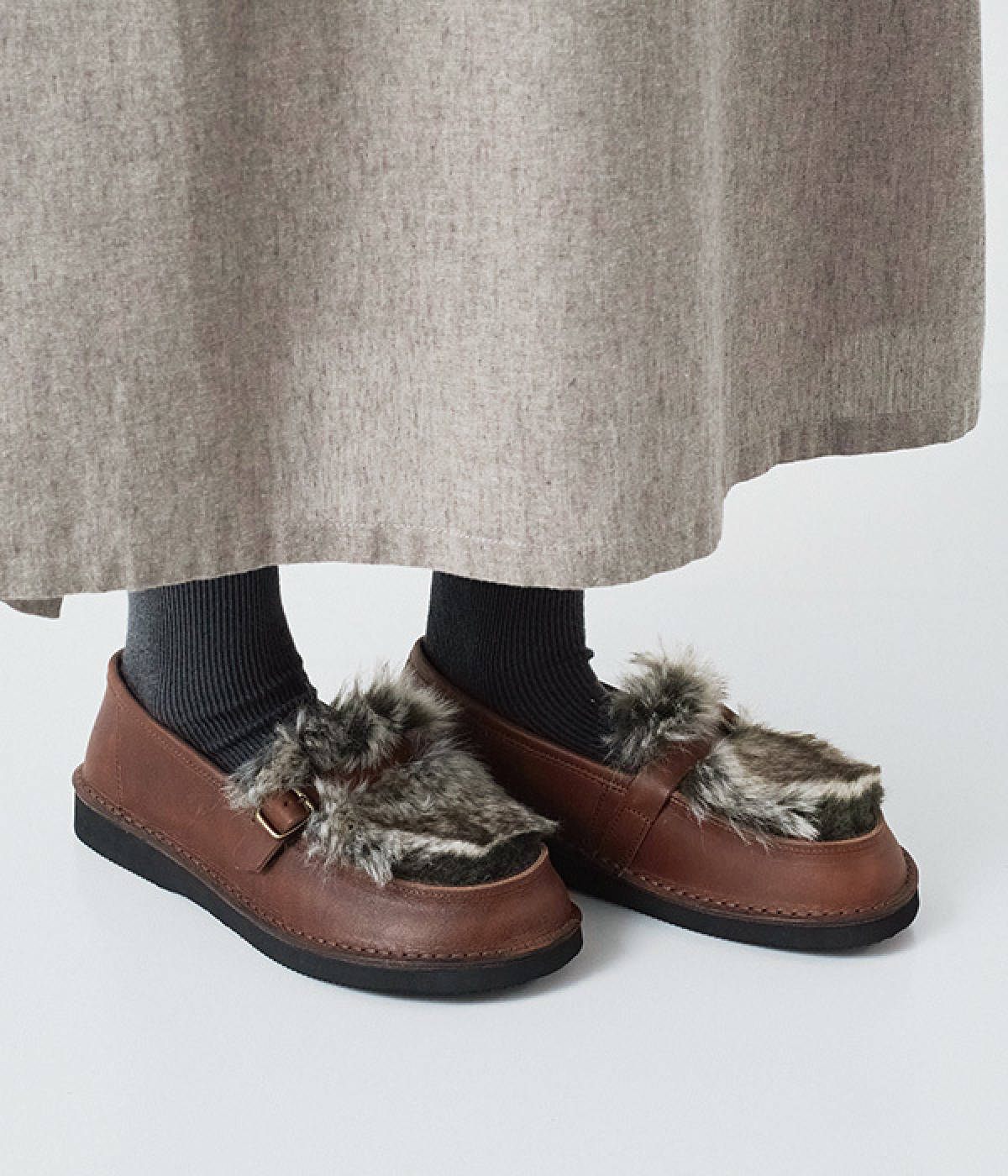 SEVRES FUR　ローファー(ブラウン/ブラウン-230)