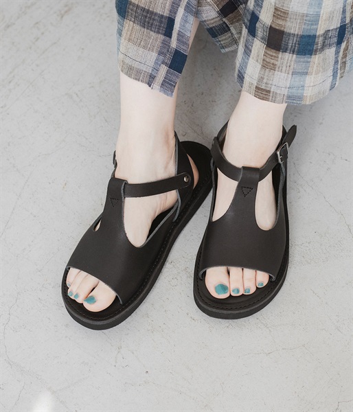 HOHEN　Tストラップサンダル(ブラック-23)