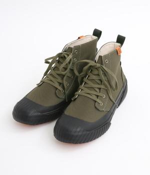 UO14　撥水ハイカットスニーカー（カーキ・5）