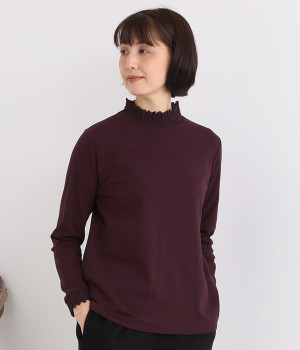 フライスシャーリングプルオーバー(ボルドー-ONESIZE)