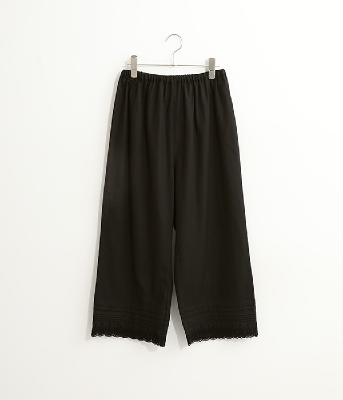 コットンビエラ　レーシーペチパンツ(ブラック-ONESIZE)