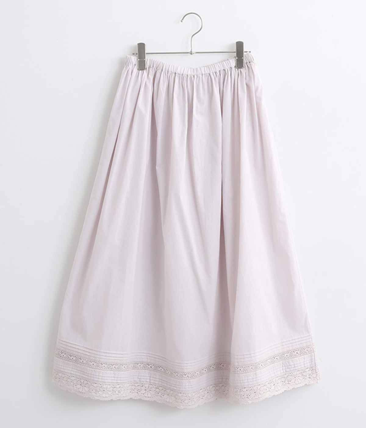 コットンローン　レーシーペチスカート(ピンクベージュ-ONESIZE)