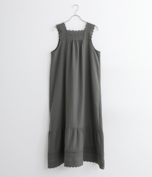 コトンビエラレーシーぺチワンピース(グレー-ONESIZE)