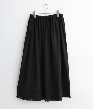 ビエラレーシーぺチスカート(ブラック-ONESIZE)