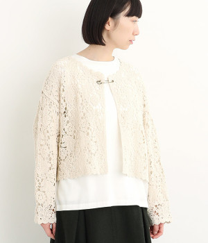レースボレロカーディガン(ナチュラル-ONESIZE)