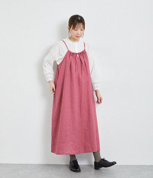 リネン2wayキャミワンピース(ローズ-ONESIZE)