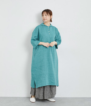 シャンブレーミニセーラーワンピース(ブルーグリーン-ONESIZE)