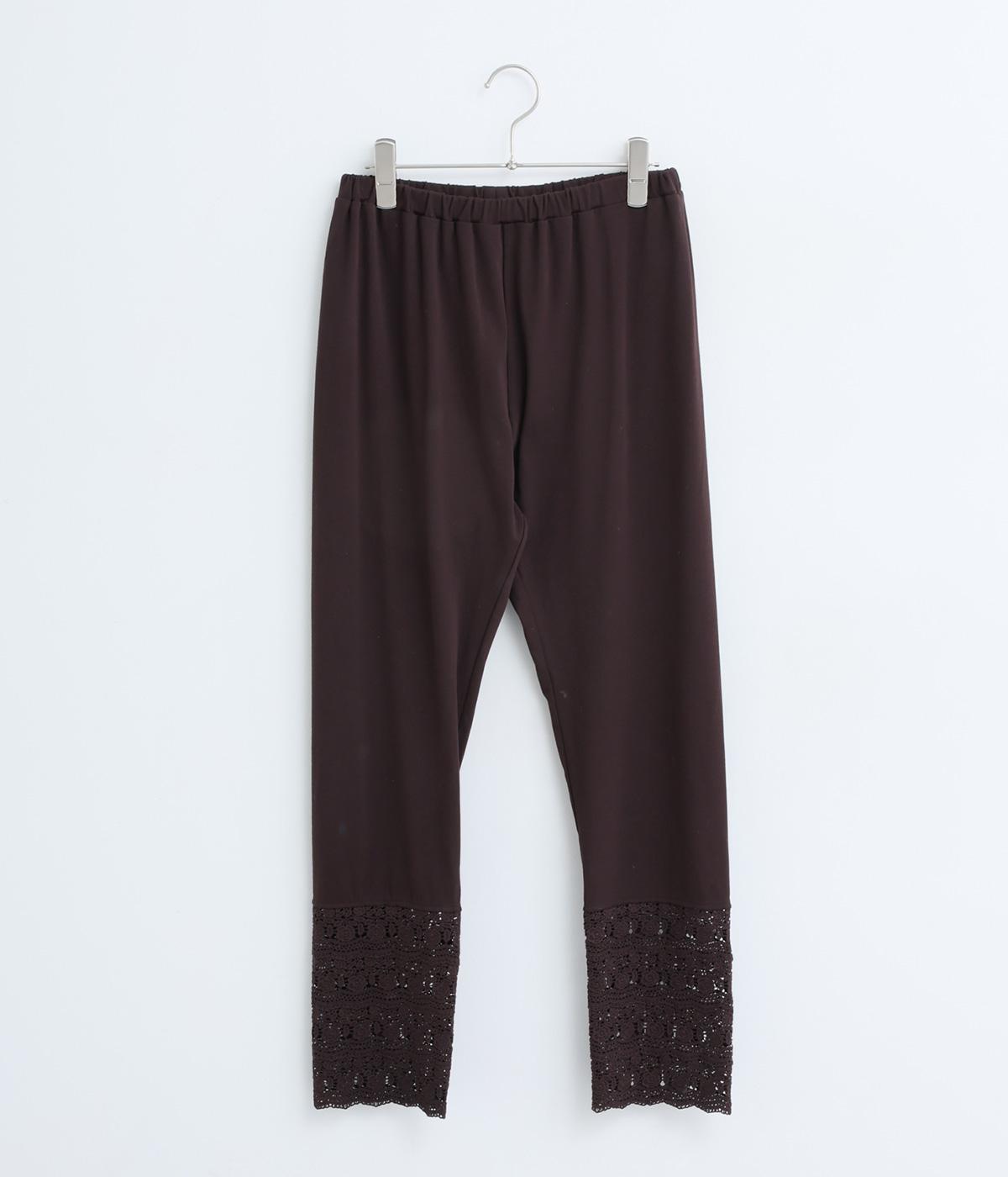 フライスレーシーレギンス(ダークブラウン-F)