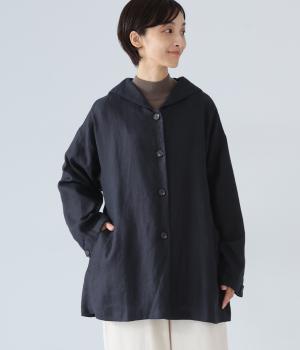 リネンキャンバスミニセーラージャケット(ダークネイビー-F)