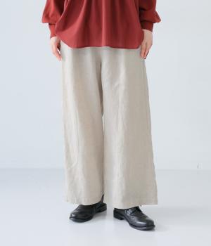 リネンストレートパンツ(ナチュラル-F)