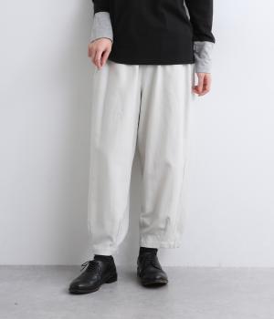 コットン綾織りコクーンパンツ(ライトグレー-F)