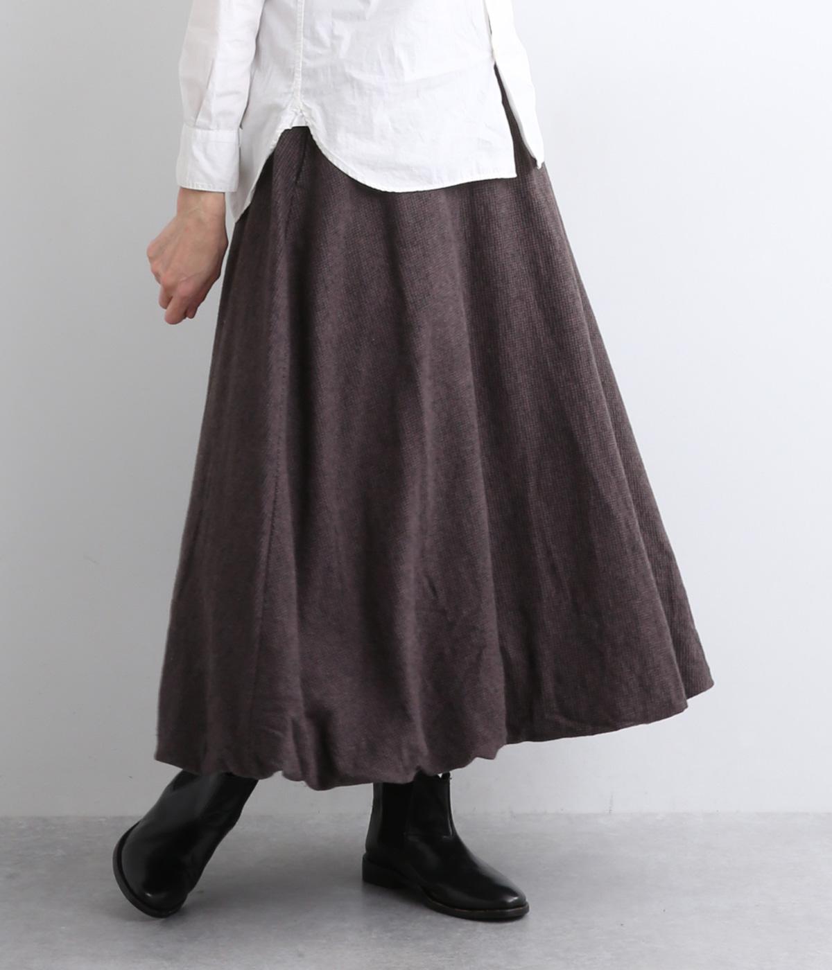 ツイードバルーンスカート(ボルドー-F)