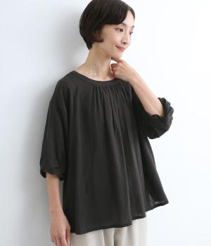 ジャカードバルーン袖プルオーバー(ブラック-ONESIZE)