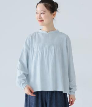 コットンジャカードピンタックプルオーバー