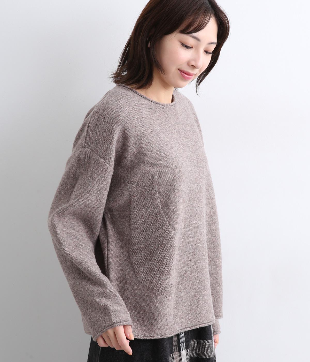 ウールネコセーター(杢ブラウン-F)