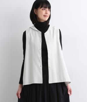 コットン綾織りミニセーラーベスト(ライトグレー-F)