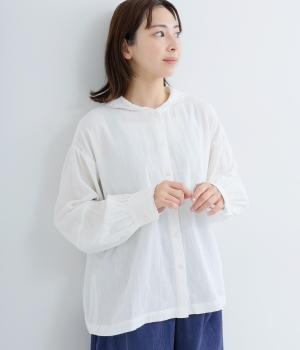 Wガーゼセーラーブラウス(オフホワイト-F)