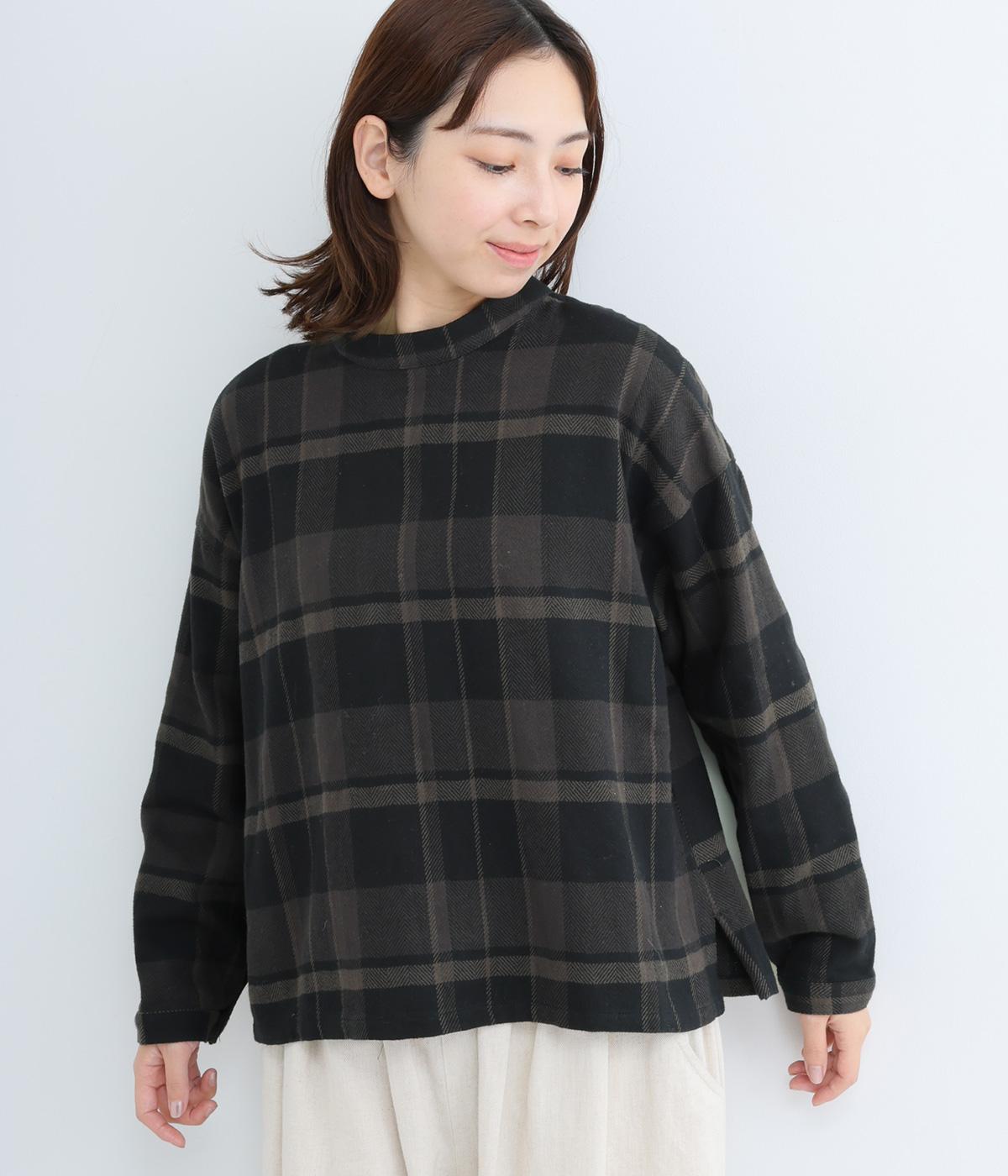 チェック2wayブラウス(ブラック-F)
