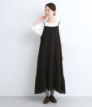 ビエラレーシーキャミワンピース(ブラック-ONESIZE)