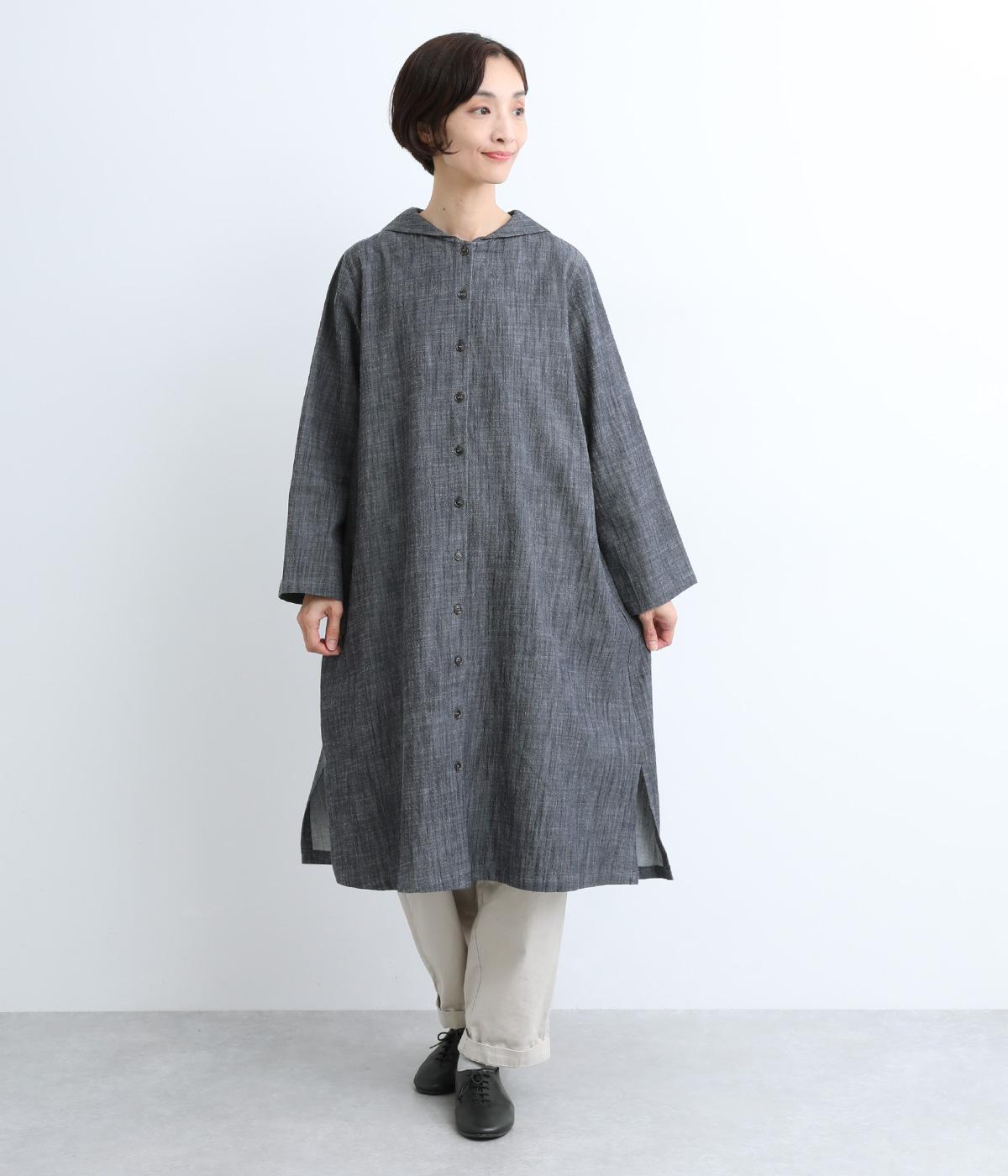 コットンデニムミニセーラーワンピース(ネイビー-ONESIZE)