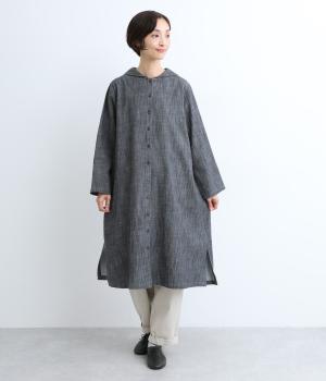 コットンデニムミニセーラーワンピース(ネイビー-ONESIZE)