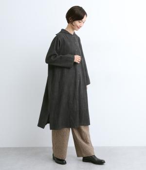 コットンデニムミニセーラーワンピース(ブラック-ONESIZE)