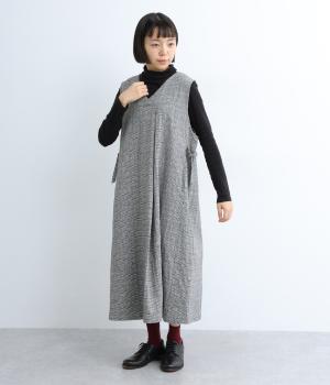 リネンコットンVネックジャンパースカート