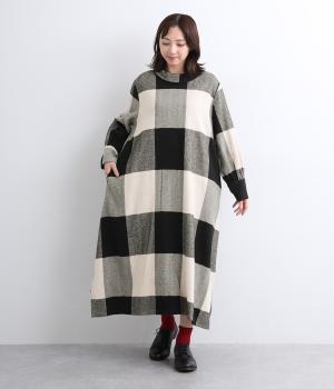 ツイードターンカラーワンピース