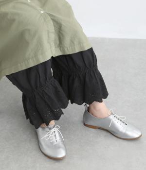 コットンスカラ刺繍裾ゴム入りぺチパンツ