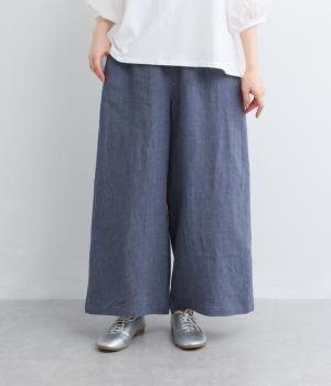 リネンシャンブレーワイドパンツ