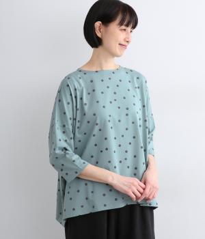 天竺ネコプリントゆったりTシャツ