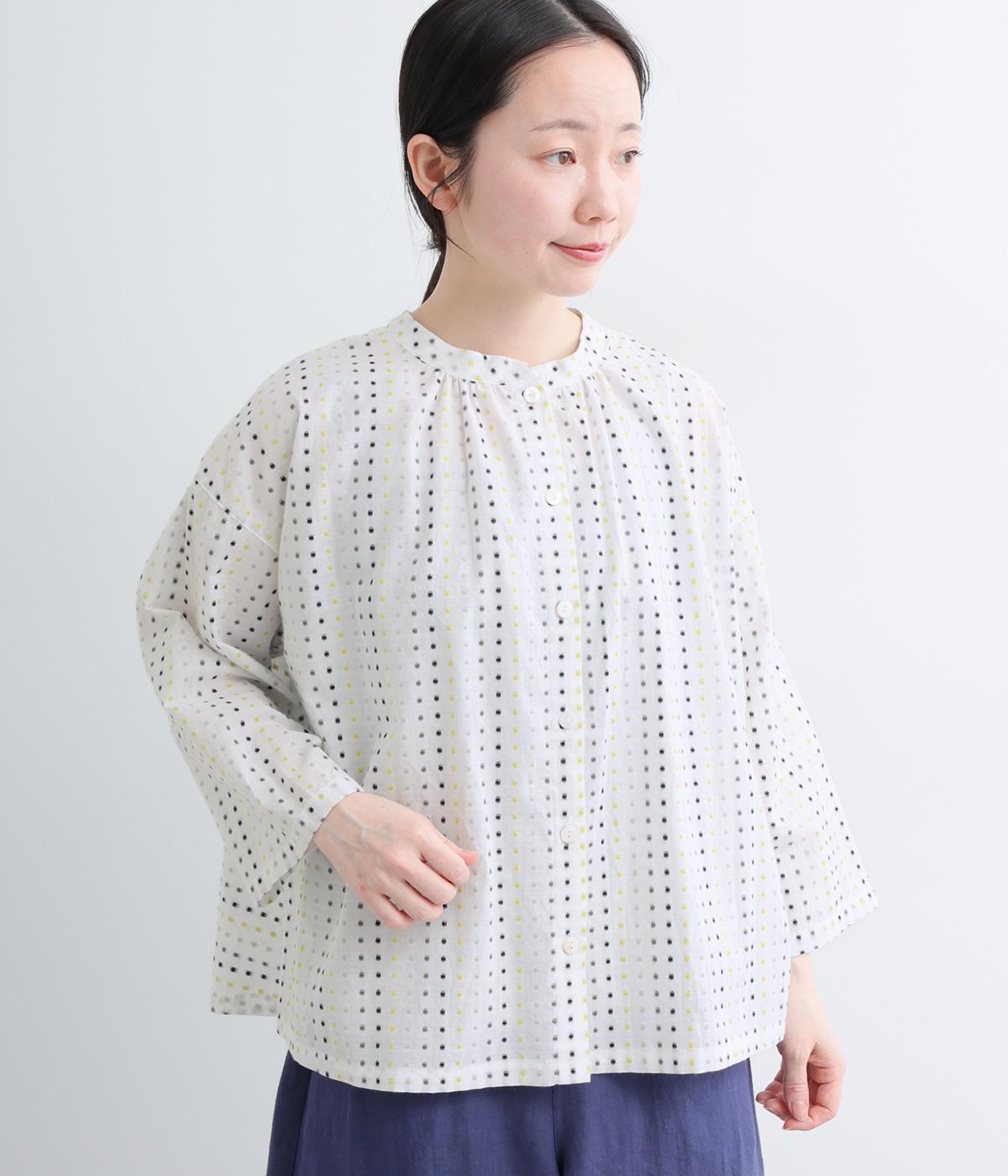ドットドビー2wayブラウス(オフ-F)