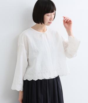 スカラ刺繍ボレロカーディガン(オフホワイト-F)