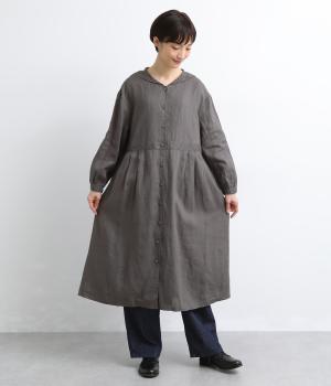 リネンカットワーク刺繍セーラーワンピース